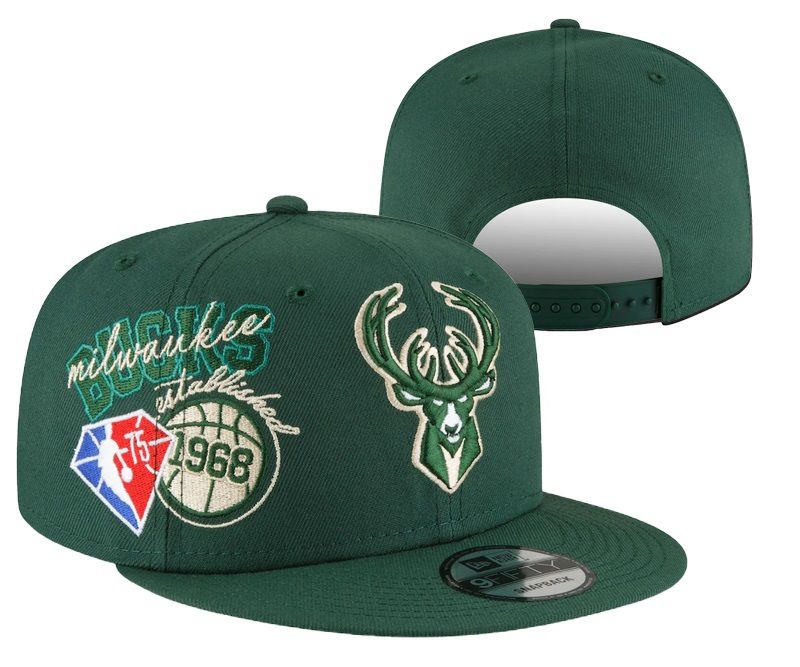 2022 NBA Milwaukee Bucks Hat ChangCheng 09271->nba hats->Sports Caps